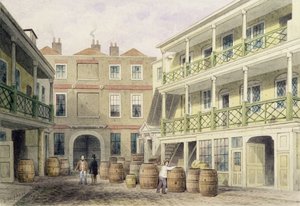 The Bell Inn、Aldersgate Street、1851 作： Thomas Hosmer Shepherd
