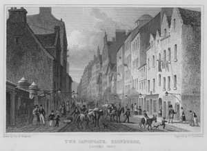 The Canongate, Edinburgh, looking west (e.g. engraving) 作： Thomas Hosmer Shepherd