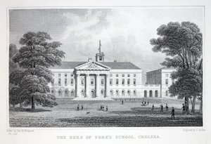 デュークオブヨークの学校、チェルシー、「ロンドンとそれは19世紀の環境」パブから。 Jones und Co.、1827-1829 作： Thomas Hosmer Shepherd
