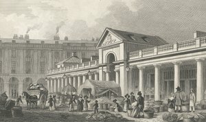 新しいコヴェントガーデン市場の北西ファサード、1827-30 作： Thomas Hosmer Shepherd