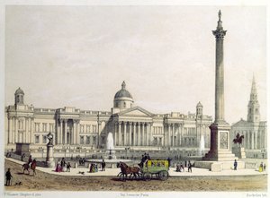 ネルソンの柱のある国立美術館 作： Thomas Hosmer Shepherd