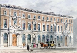 マーチャントテイラーズアンドホールの新しい建物、1853年 作： Thomas Hosmer Shepherd