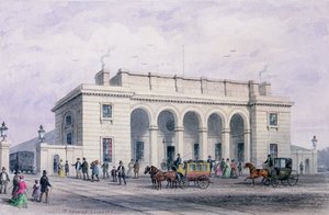 ナインエルムスヴォクソールの南西駅、1856年 作： Thomas Hosmer Shepherd
