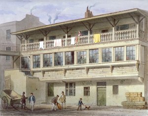 ホワイト ベア イン オン ピカデリー、ウェストミンスター、ロンドン、1856 作： Thomas Hosmer Shepherd