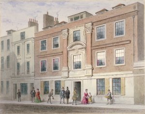 シティ・オブ・ロンドン、グレート・ウィンチェスター・ストリートの大邸宅の眺め（1841年 作： Thomas Hosmer Shepherd