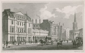 ランガムプレイス、ロンドン、メリルボーンの西側、オールソウルズチャーチを含む 作： Thomas Hosmer Shepherd
