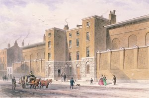 ホワイトクロスストリート刑務所、1850 作： Thomas Hosmer Shepherd