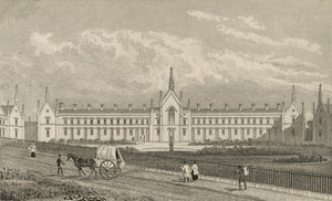 Whittingtons Almshouses Highgate、1827 作： Thomas Hosmer Shepherd