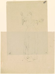 腕を広げた女性 作： Thomas Hovenden