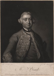 ビアード氏、ジェームズマッカーデル（c.1729-65）、1764年（メゾチント）の彫刻 作： Thomas Hudson