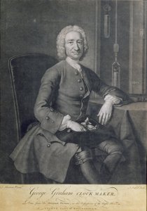 ジョンフェーバー（1684-1756）によって刻まれたジョージグラハム（1673-1751）の時計職人の肖像画 作： Thomas Hudson