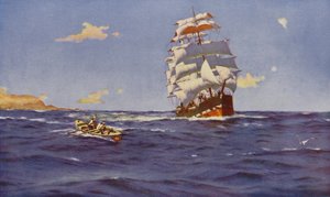バルパライソ沖（カラーリトグラフ） 作： Thomas J. Somerscales