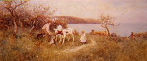 子牛の給餌 作： Thomas James Lloyd