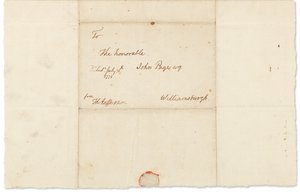 1776年7月30日、フィラデルフィアのジョンページへの直筆の手紙（紙にペンとインク）