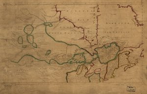 カナダとルイジアナ州北部と隣接する国の地図。LOC 73695757 作： トーマス・ジェフリーズ