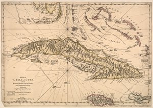 キューバ島とバハマ諸島、フロリダ湾、ウィンドワード航路の地図-イギリスとスペインの調査から作成。LOC 73697703