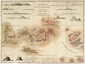 英語とデンマーク語の調査によるバージン諸島 作： Thomas Jefferys