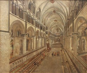 カンタベリー大聖堂のクワイア、東を望む 作： Thomas Johnson
