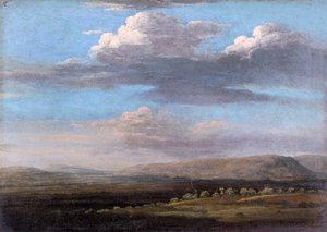 「ラドナーシャーの眺め」、1776 年 作： Thomas Jones