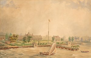 ラザレット検疫、1860年頃（紙に水彩） 作： Thomas L. Cernea