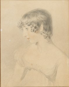 スーザン・ブロクサムの胸像、左向きの横顔、1818年 作： Thomas Lawrence