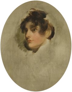 若い女性の頭部」 1800-05年頃 （油彩・キャンバス 作： Thomas Lawrence