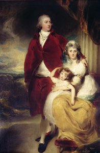ヘンリー、エクセターの10代伯爵、1世侯爵夫人、妻サラ、娘レディソフィアセシル 作： Thomas Lawrence
