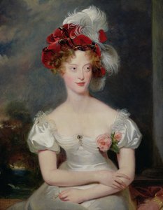 ベリー公爵夫人（1798-1870）1825年頃（キャンバスに油彩） 作： Thomas Lawrence