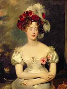 マリー・カロリーヌ・ド・ブルボン（1798-1870）ベリー公爵夫人、1825年頃（キャンバスに油彩） 作： Thomas Lawrence