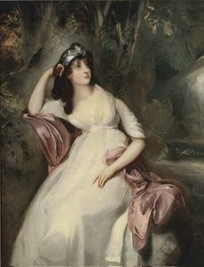 『サリー・シドンズ (1775-1803) の肖像』 トーマス・ローレンス卿 (1769-1830) の絵画 個人蔵