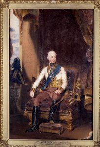フランソワ1世（1768-1835）の肖像 オーストリア皇帝、フランソワ2世を名乗った最後のドイツ皇帝 トーマス・ローレンス（1769-1830）による絵画。19世紀 シャンティイ、コンデ美術館 作： Thomas Lawrence
