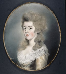 ジョージアナ・スペンサーの肖像」（パステル・紙 作： Thomas Lawrence
