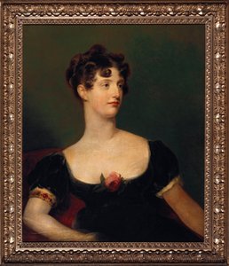 バラで飾られた黒いドレスを着たレディベレスフォードの肖像、ハーフレングス 作： Thomas Lawrence