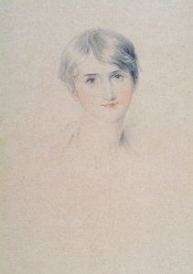 ミス・ブロクサムの肖像、1800-10年頃（紙に鉛筆とチョーク） 作： Thomas Lawrence