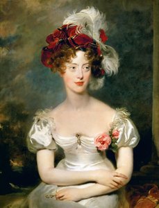 ナポリとシチリアのキャロライン王女1798〜1870年、ベリーズ公爵夫人 作： Thomas Lawrence