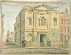 Assembly Rooms, Prince Street（水彩・紙 作： Thomas Leeson the Elder Rowbotham