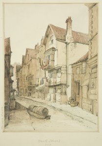 バックストリートから北を見る 作： Thomas Leeson the Elder Rowbotham