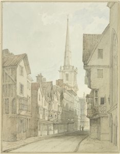 ブロードストリート（水彩・紙 作： Thomas Leeson the Elder Rowbotham