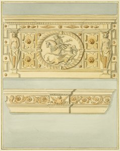 レッドクリフ通り6番地の煙突、1637年の日付（水彩・紙 作： Thomas Leeson the Elder Rowbotham