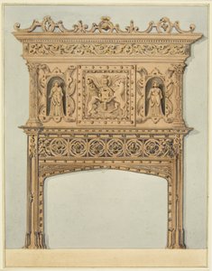 造幣局（現サン・ピエトロ病院）の大部屋の煙突（紙に水彩 作： Thomas Leeson the Elder Rowbotham