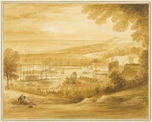 クリフトン教会近くの畑から見たカンバーランド・ベイスン 作： Thomas Leeson the Elder Rowbotham