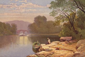 キラーニー湖、オールド ウィアー ブリッジ (カラー リソ) 作： Thomas Leeson the Elder Rowbotham