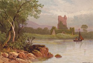キラーニー湖、ロス城 (カラー リソ) 作： Thomas Leeson the Elder Rowbotham