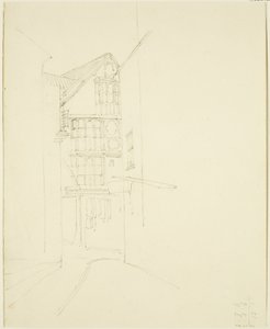 ワインストリートからピセイを見る（鉛筆・紙 作： Thomas Leeson the Elder Rowbotham