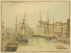 ストーンブリッジ（ジャイルズブリッジ）方面を望む 作： Thomas Leeson the Elder Rowbotham