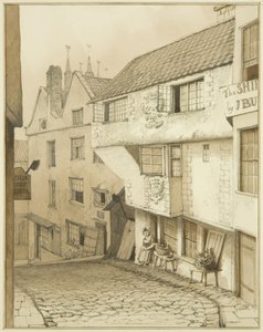 スティープ・ストリートの下端、家付き 作： Thomas Leeson the Elder Rowbotham