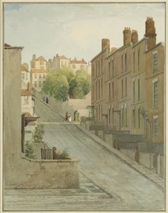 モンタギュー通りとキングスダウンの家々（鉛筆・水彩・紙 作： Thomas Leeson the Elder Rowbotham