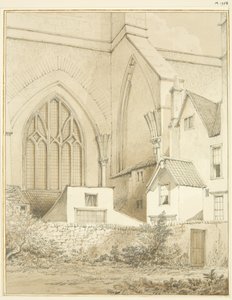 ブリストル大聖堂の北西角（鉛筆・水彩・紙 作： Thomas Leeson the Elder Rowbotham