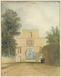 アーノズベールのゲートウェイの北側、図を示す、1826年 作： Thomas Leeson the Elder Rowbotham