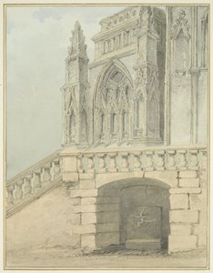 レッドクリフ導管と北ポーチの一部（水彩・紙 作： Thomas Leeson the Elder Rowbotham